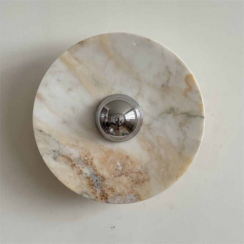 Ugo Marble Round Wall Sconce