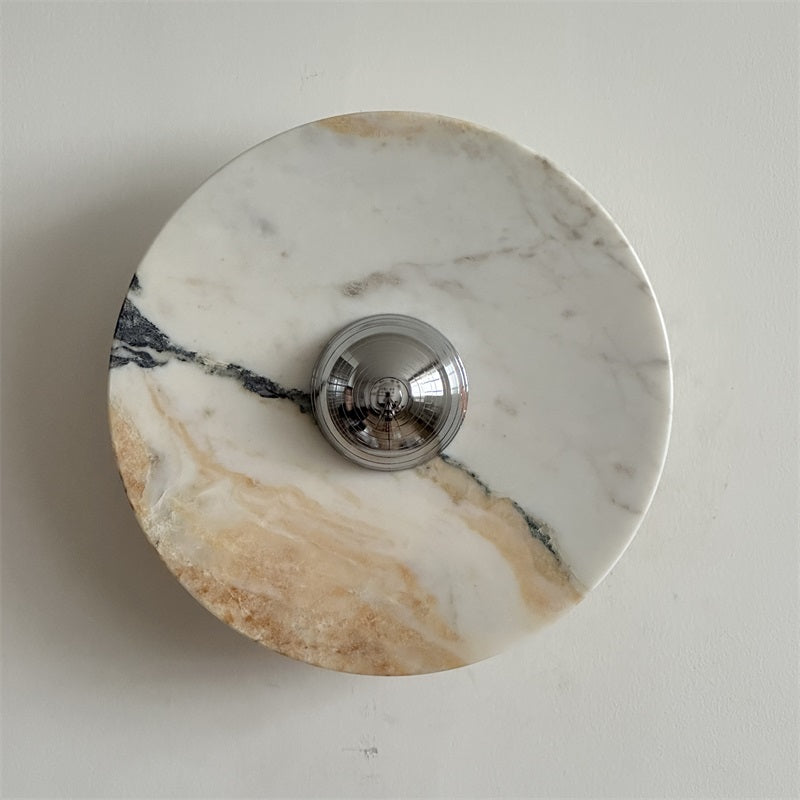 Ugo Marble Round Wall Sconce