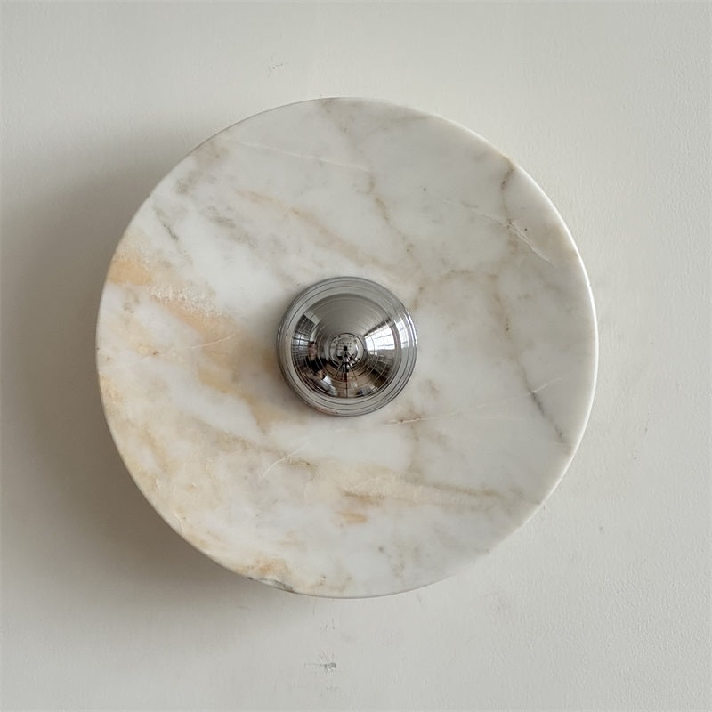 Ugo Marble Round Wall Sconce