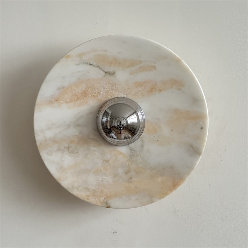 Ugo Marble Round Wall Sconce