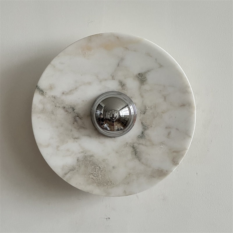 Ugo Marble Round Wall Sconce