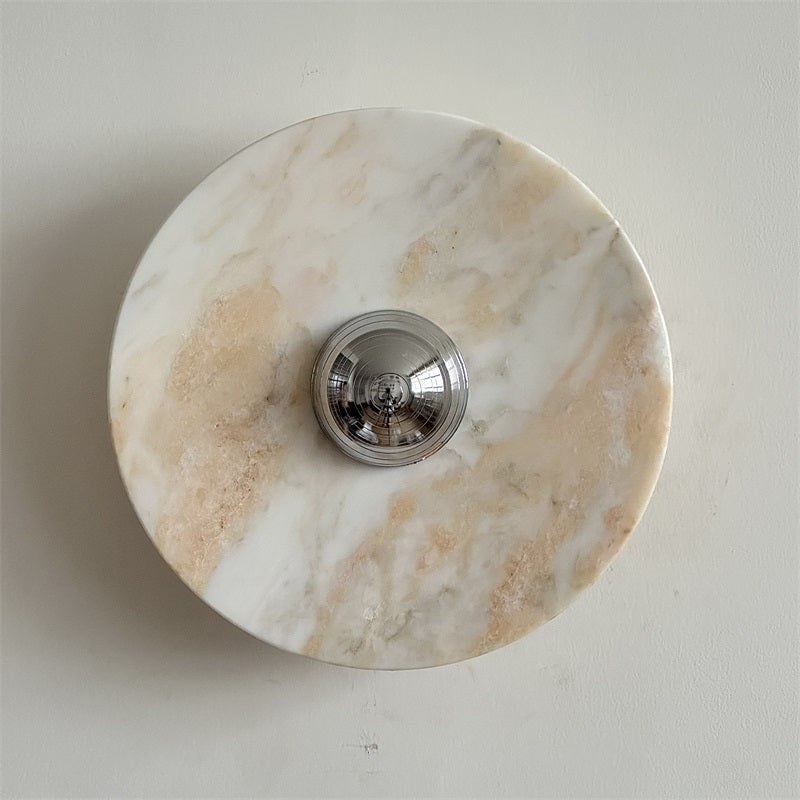Ugo Marble Round Wall Sconce
