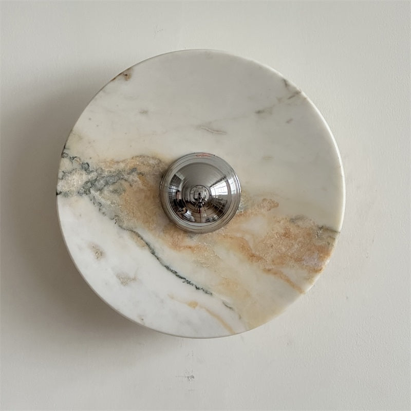 Ugo Marble Round Wall Sconce