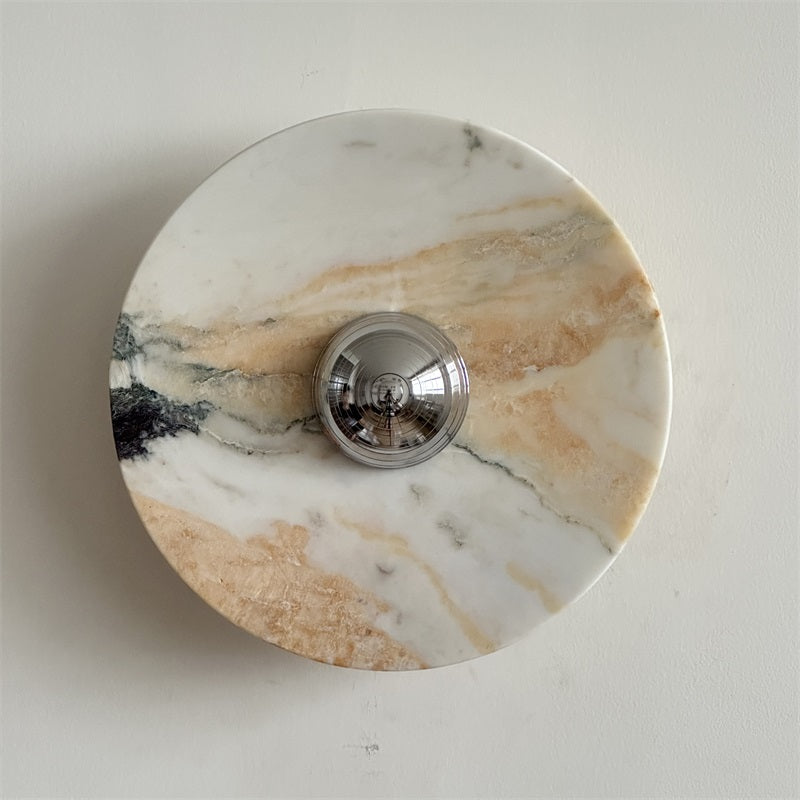 Ugo Marble Round Wall Sconce