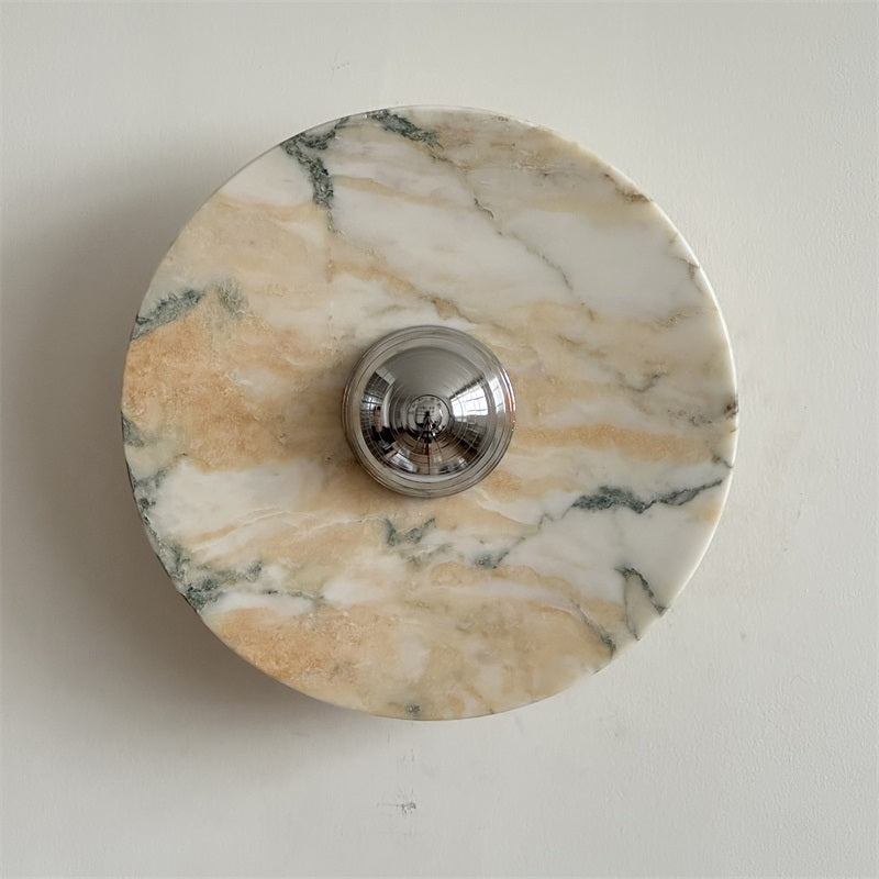 Ugo Marble Round Wall Sconce