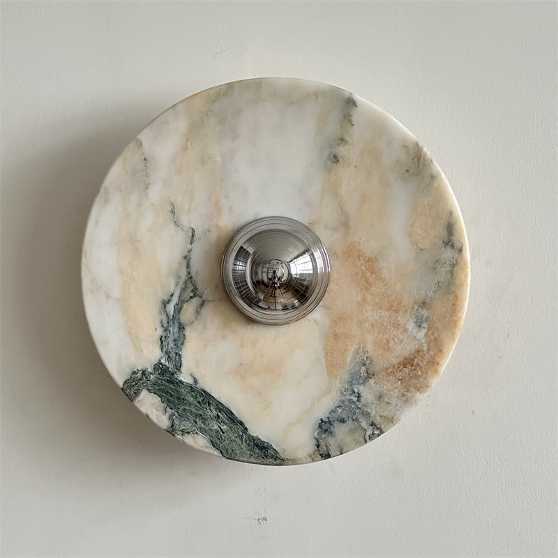 Ugo Marble Round Wall Sconce