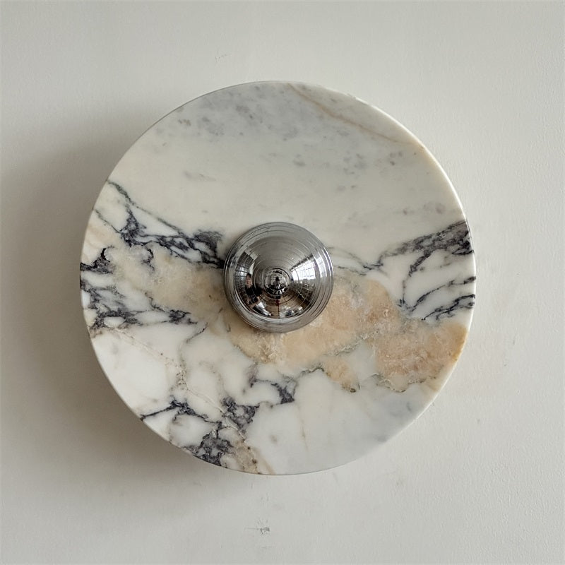 Ugo Marble Round Wall Sconce