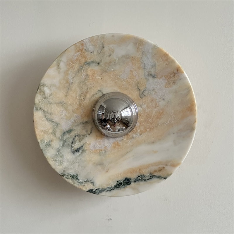 Ugo Marble Round Wall Sconce