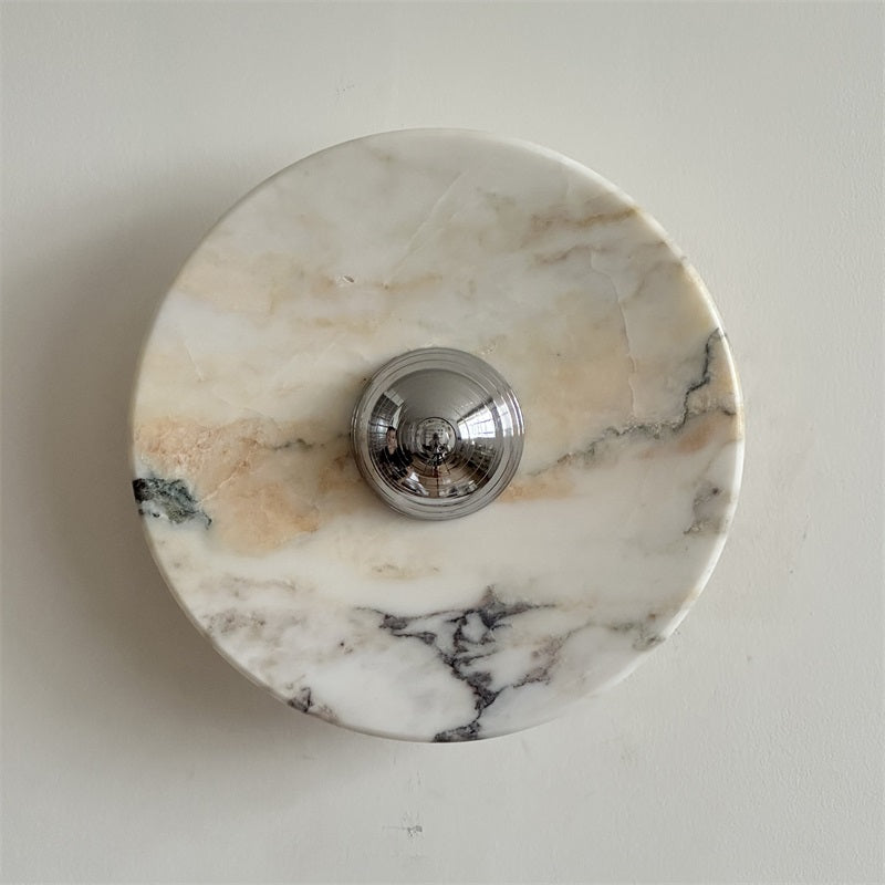 Ugo Marble Round Wall Sconce