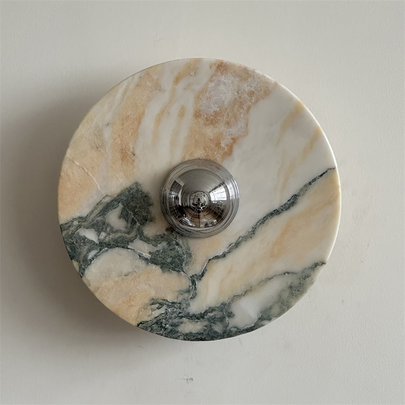 Ugo Marble Round Wall Sconce