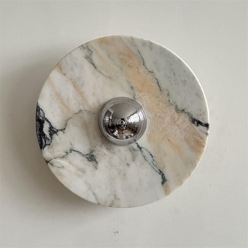 Ugo Marble Round Wall Sconce