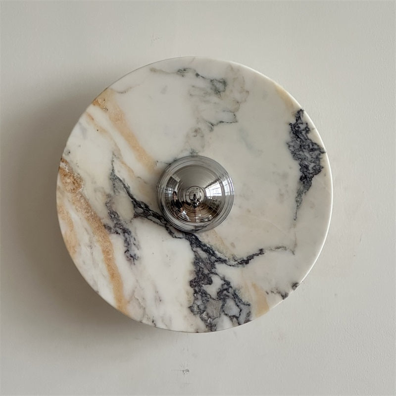 Ugo Marble Round Wall Sconce