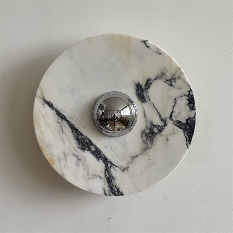 Ugo Marble Round Wall Sconce