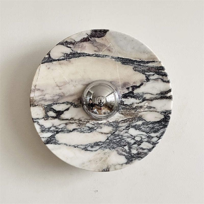 Ugo Marble Round Wall Sconce