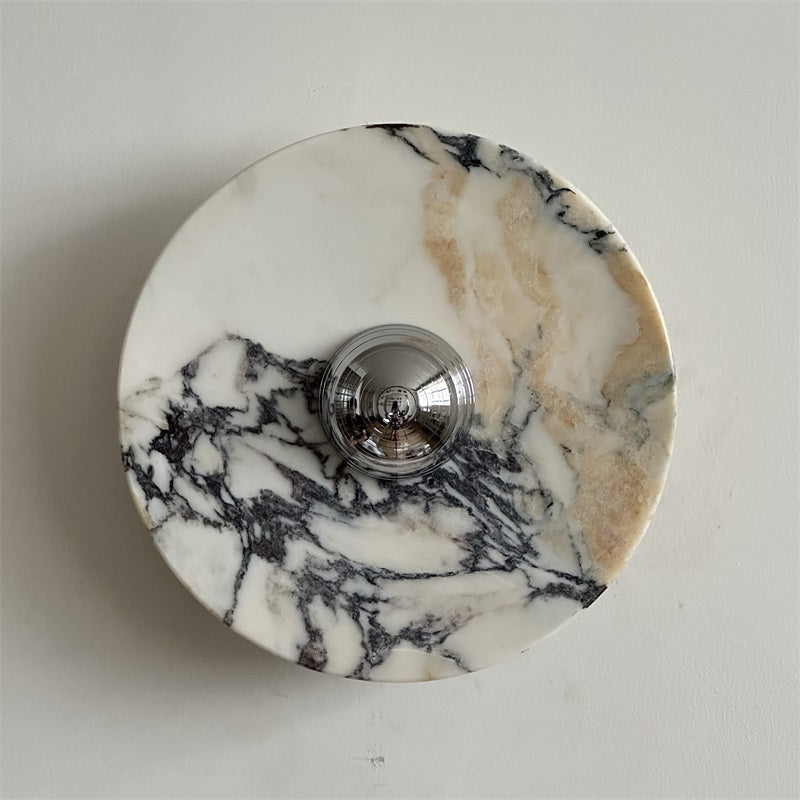 Ugo Marble Round Wall Sconce