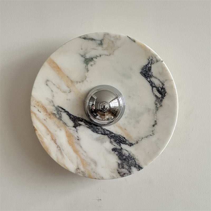 Ugo Marble Round Wall Sconce