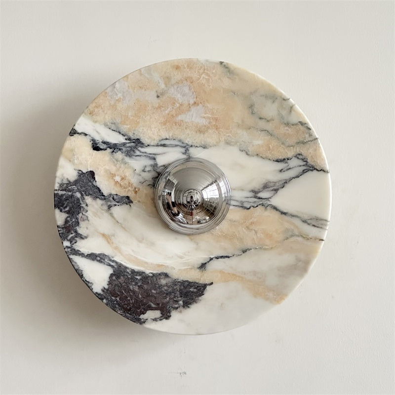 Ugo Marble Round Wall Sconce