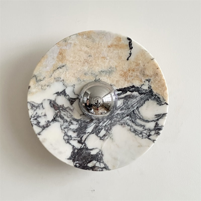 Ugo Marble Round Wall Sconce