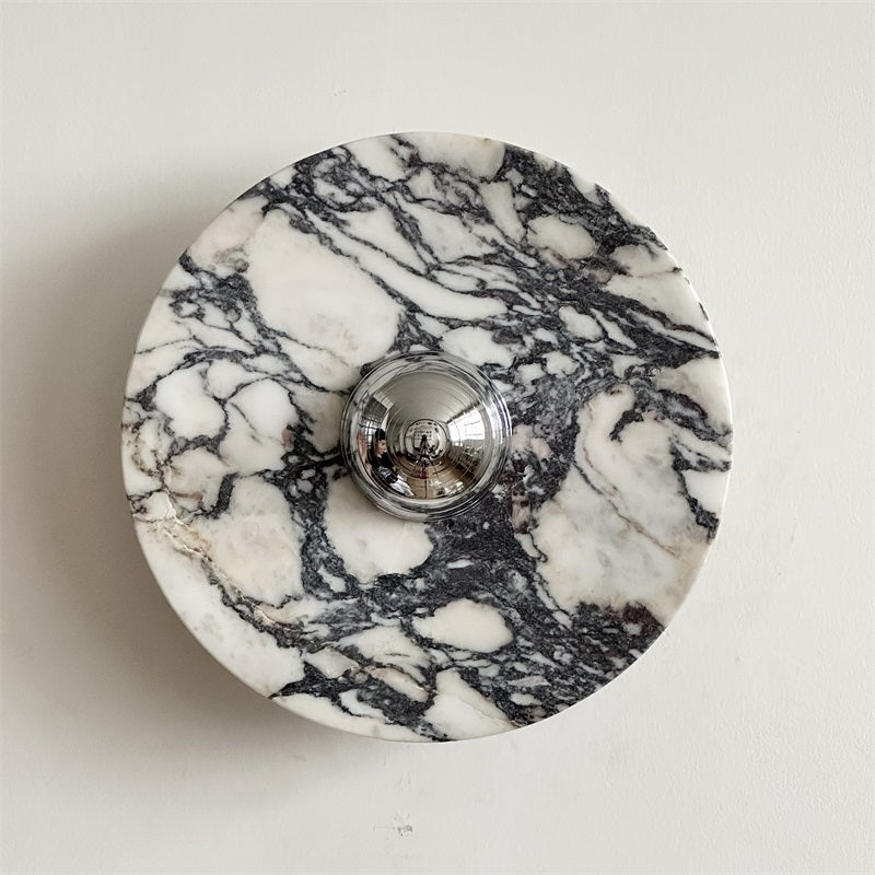 Ugo Marble Round Wall Sconce