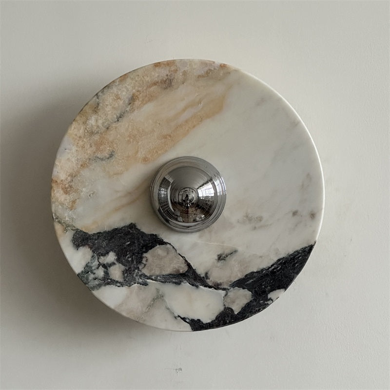 Ugo Marble Round Wall Sconce