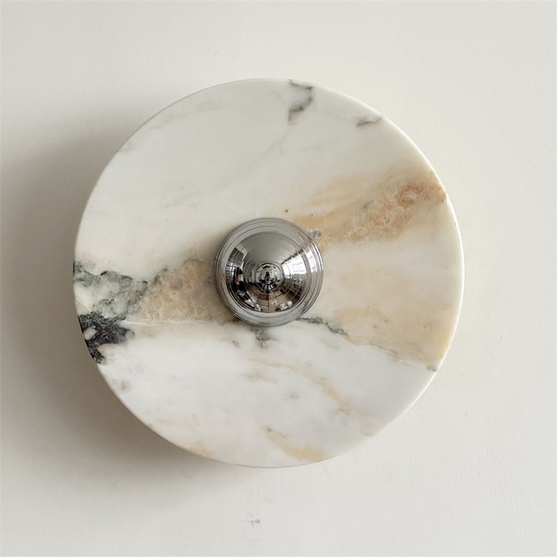 Ugo Marble Round Wall Sconce