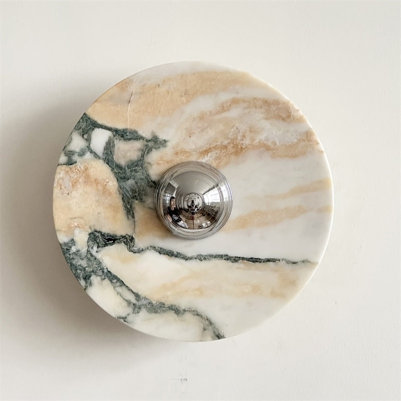 Ugo Marble Round Wall Sconce
