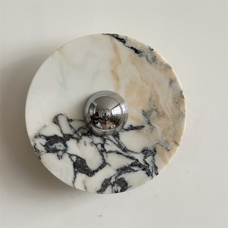 Ugo Marble Round Wall Sconce