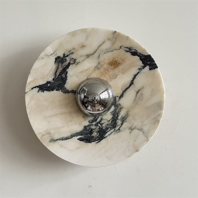 Ugo Marble Round Wall Sconce