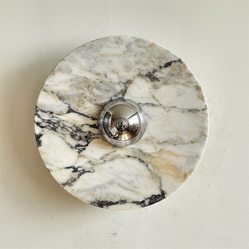 Ugo Marble Round Wall Sconce