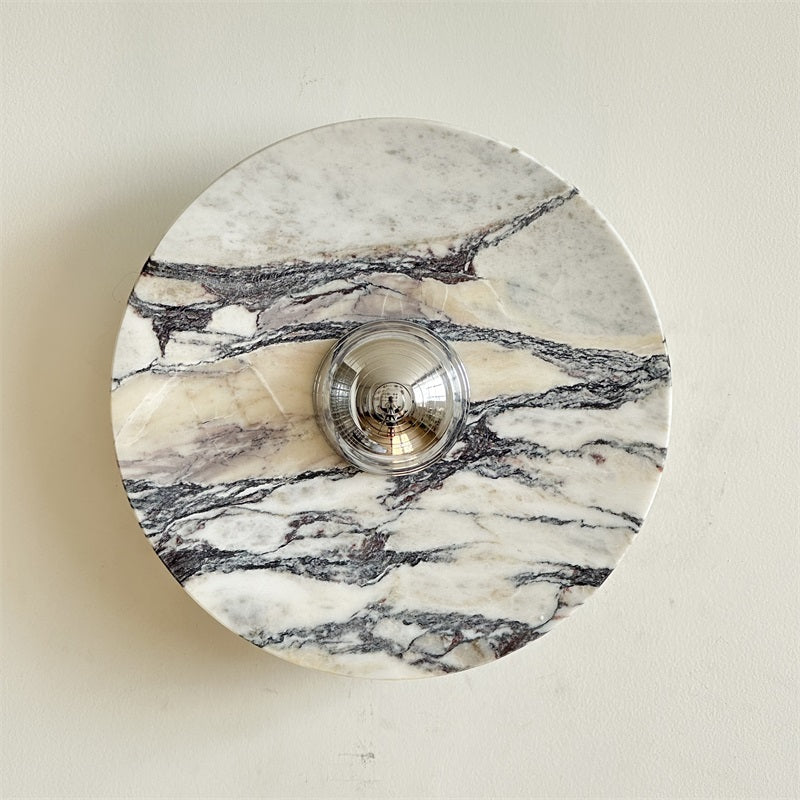 Ugo Marble Round Wall Sconce