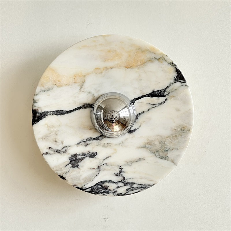 Ugo Marble Round Wall Sconce