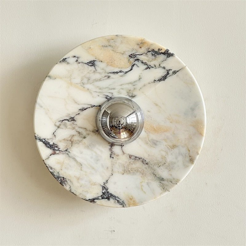 Ugo Marble Round Wall Sconce