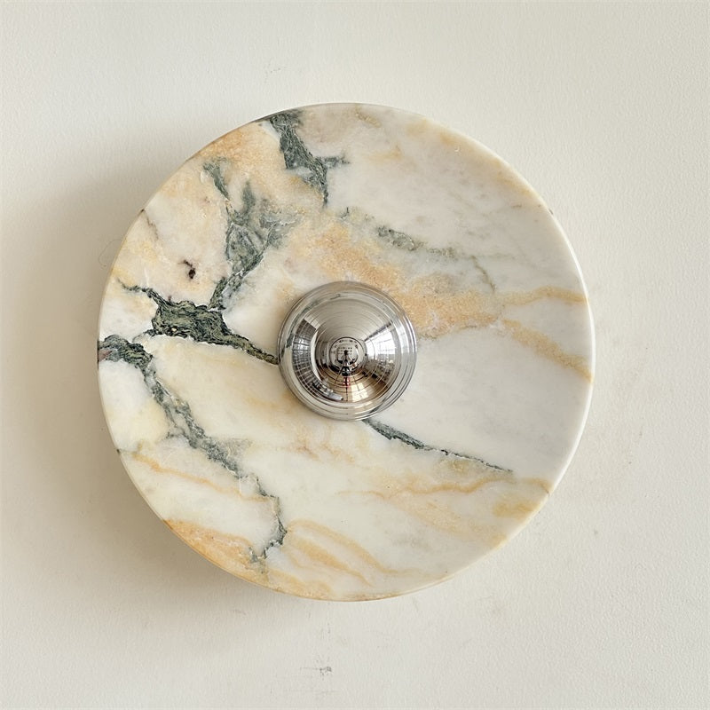 Ugo Marble Round Wall Sconce