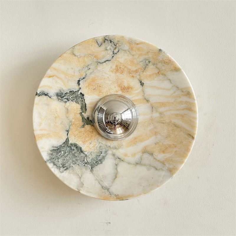 Ugo Marble Round Wall Sconce