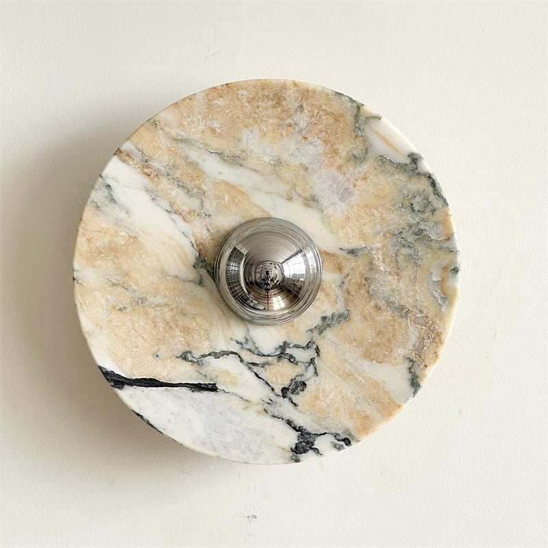 Ugo Marble Round Wall Sconce