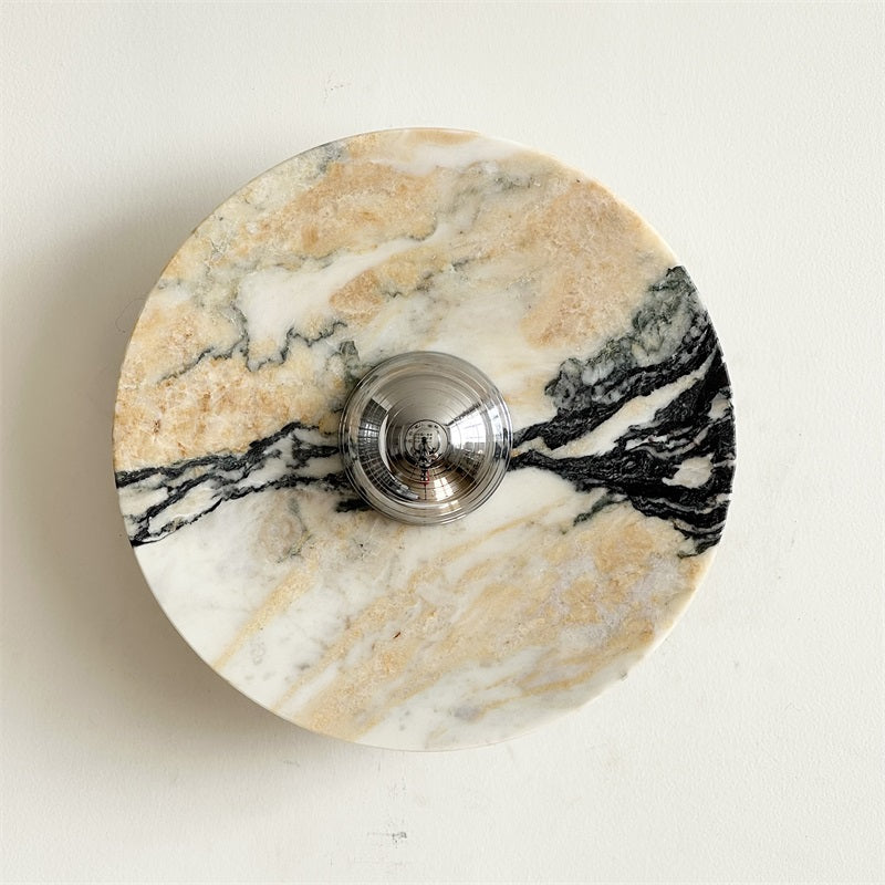Ugo Marble Round Wall Sconce