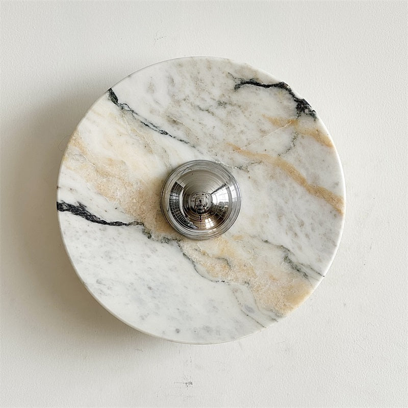 Ugo Marble Round Wall Sconce
