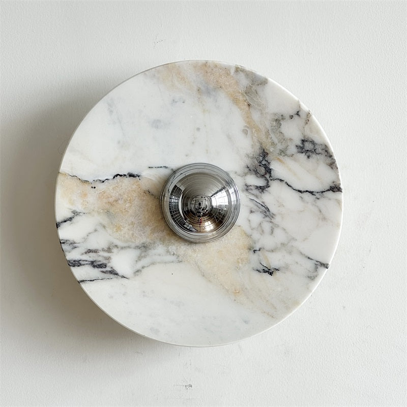 Ugo Marble Round Wall Sconce