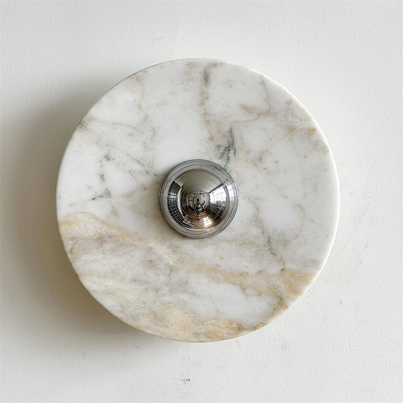 Ugo Marble Round Wall Sconce