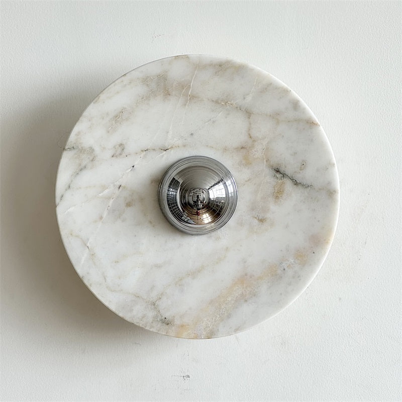 Ugo Marble Round Wall Sconce