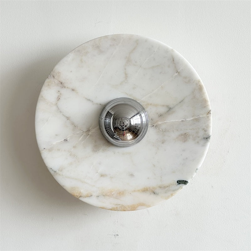 Ugo Marble Round Wall Sconce