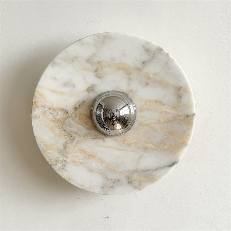 Ugo Marble Round Wall Sconce