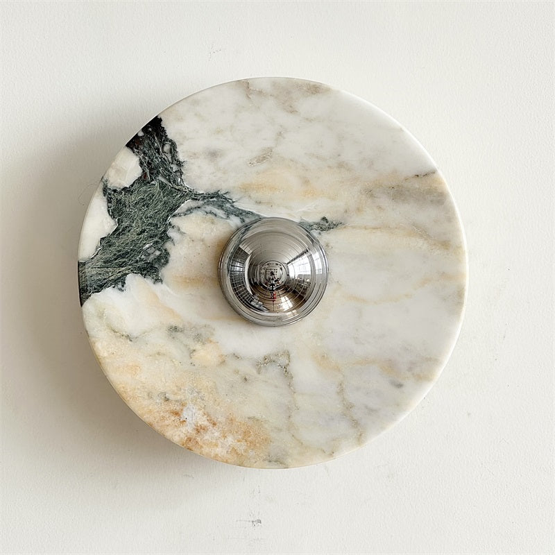 Ugo Marble Round Wall Sconce