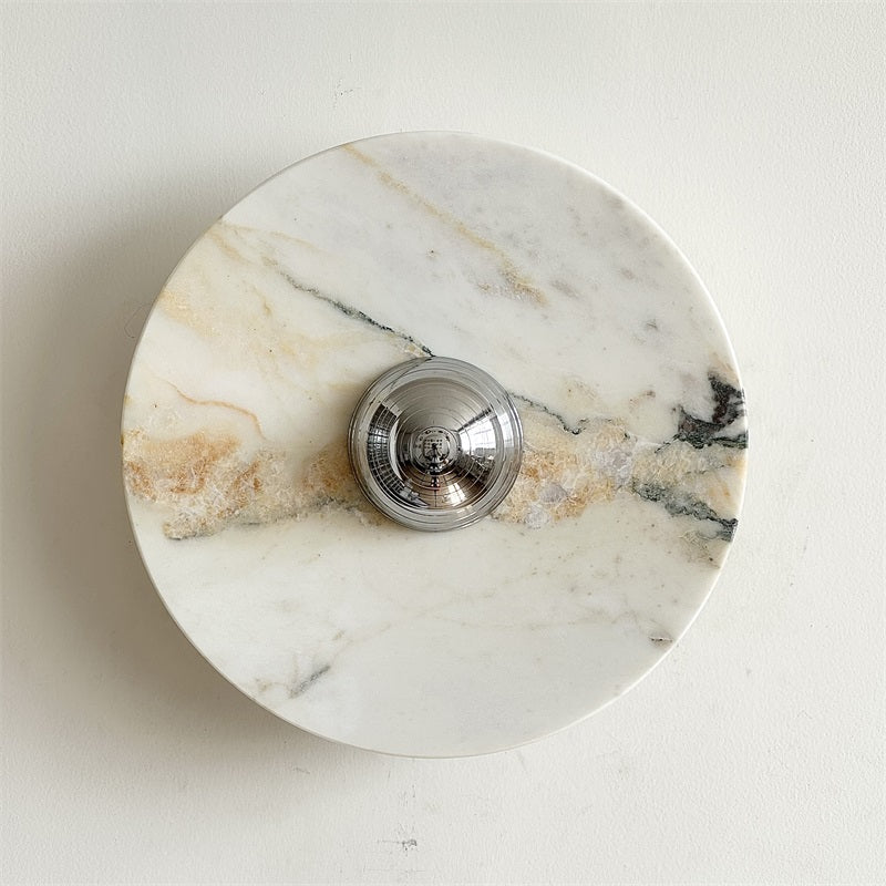Ugo Marble Round Wall Sconce