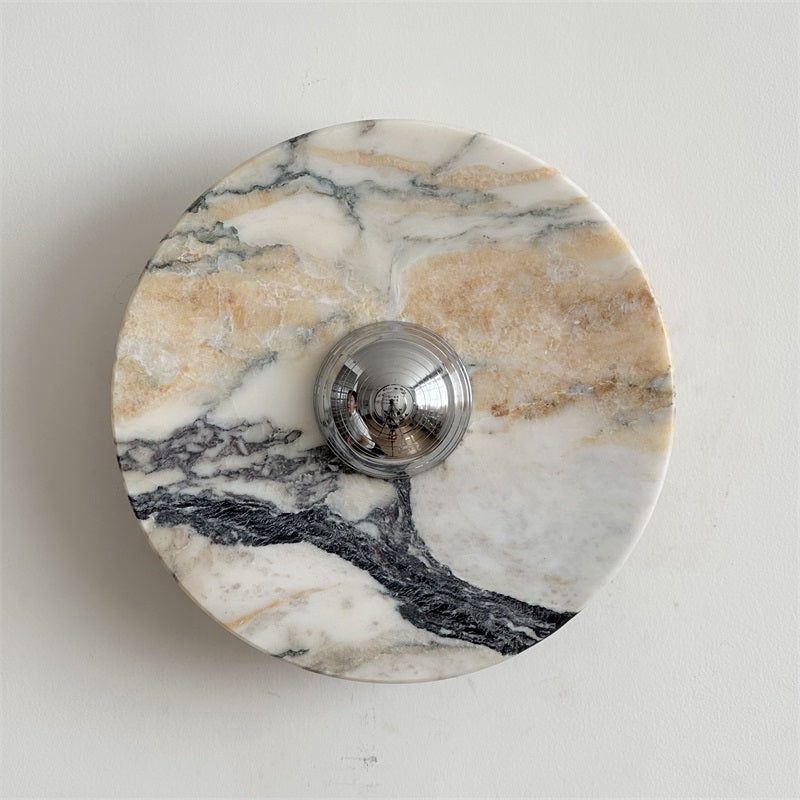 Ugo Marble Round Wall Sconce