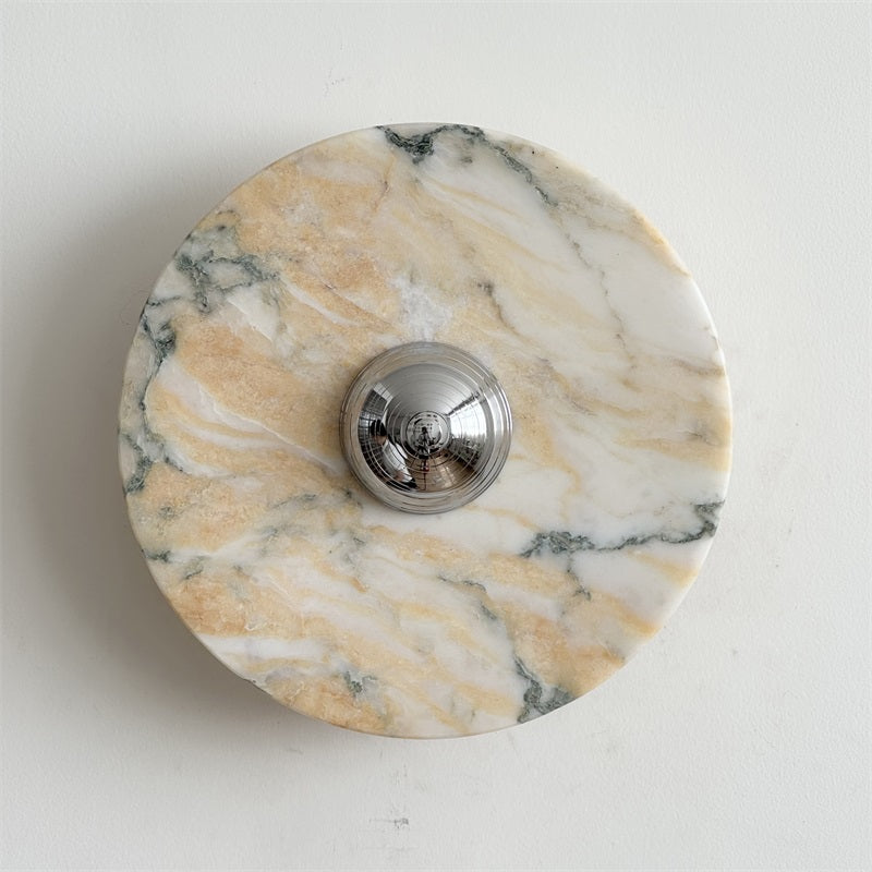 Ugo Marble Round Wall Sconce