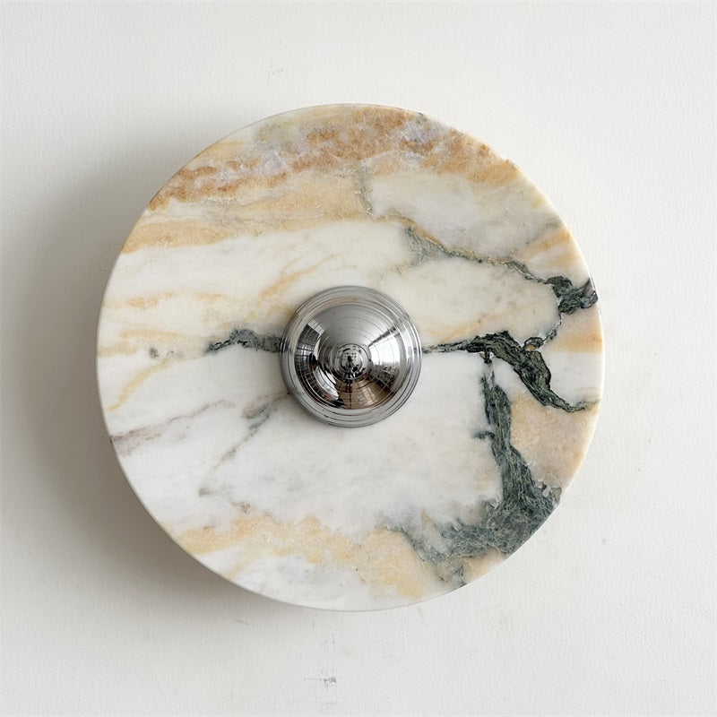 Ugo Marble Round Wall Sconce
