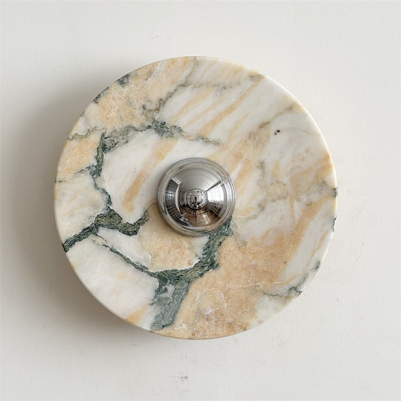 Ugo Marble Round Wall Sconce