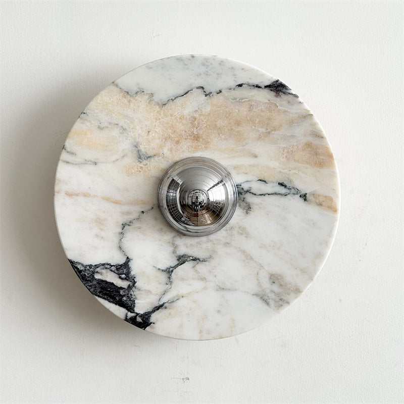 Ugo Marble Round Wall Sconce