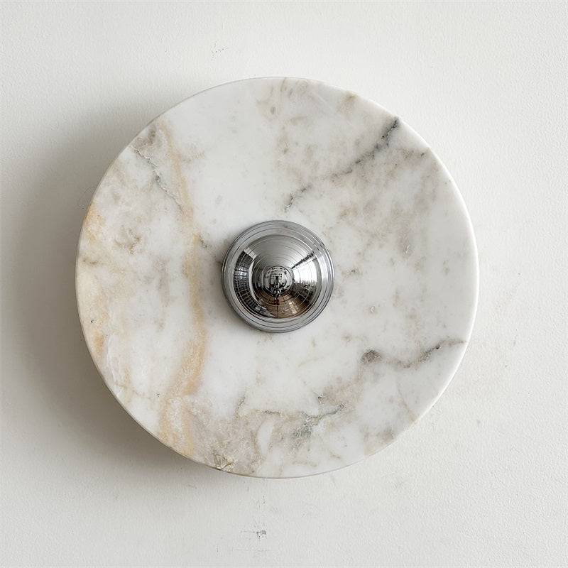 Ugo Marble Round Wall Sconce